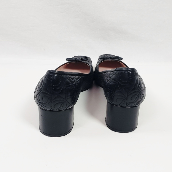 DELMAN QUILTED LEATHER Chunky Heel sz 8 - Picture 4 of 6